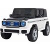JOKO Elektrické Autíčko Mercedes Benz EQG 4x4, penové kolesá, kožené sedadlo, Prídavné LED svetlá, biele