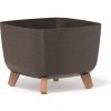 PROSPERPLAST Kvetináč GRACIA SQUARE ECO WOOD kávový 29cm