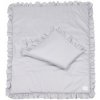 COTTON & SWEETS Perinka + vankúš s výplňou a volánikmi 80x100 Simply Glamour - Grey