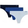 Under Armour Pure Stretch No Show Thong 3 Pack Blue Calm