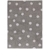 Lorena Canals , Pre zvieratá: Prateľný koberec Polka Dots Grey-White, 120x160, šedá, detská izba