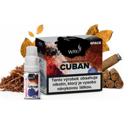 e-liquid 10ml WAY to Vape 4Pack SK Cuban - 3mg 4Pack 3mg 3mg