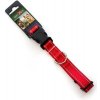 COBBYS PET Nastaviteľný textilný obojok reflexný 40-55cm/25mm červený