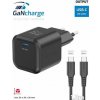 SWISSTEN SÍŤOVÝ ADAPTÉR GaN 1x USB-C 20W POWER DELIVERY ČERNÝ + DATOVÝ KABEL USB-C/USB-C 1,2 M ČERNÝ 22070130 Swissten