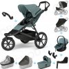 Set 10v1 Thule Urban Glide 3 Mid blue 2024+madlo+vanička Mid blue+pláštenky+moskytiéry+Thule Maple Mid blue+základňa+adaptéry