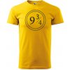 Sablio Tričko s potlačou Nástupište 9 a 3/4 - žlté 4XL