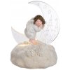 Anjel na mesiaci s LED svetlom, biely, 10x11x15 cm