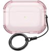 AppleKing transparentný obal s karabínou pre AirPods Pro 2 - ružový - možnosť vrátiť tovar ZADARMO do 30tich dní