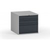 Závesný dielenský box na náradie k pracovným stolom, 3 zásuvky, zámok, 510 x 592 x 470 mm, grafit