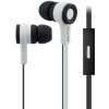 AV:link gumová sluchátka s handsfree, černo-bílá