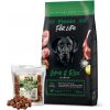FITMIN dog For Life Lamb & Rice 12 kg & WILD FARM jahňacie a tresky kocky mäkké 500g psie maškrty