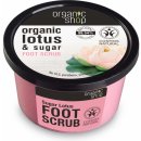 Natura Siberica Organic Shop peeling na nohy Lotos a cukor 250 ml