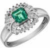 Eppi Nádherný smaragdový prsteň s diamantmi Salvator R31154