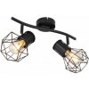 Globo 54017-2 prisadené stropné bodové svietidlo Priska 2x40W | E27 - čierna
