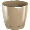 Prosperplast Kvetináč COUBI ROUND P s miskou káva s mliekom pr. 18 cm