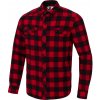 PitBull West Coast - Pánska flanelová košeľa MITCHELL, červená a čierna S