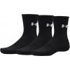 Ponožky Under Armour Performance Cotton 3p Crw Ultimate Black/Ultimate Black/White XL
