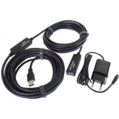 PremiumCord USB 3.0 repeater a prodlužovací kabel A/M-A/F 15m (ku3rep15)