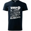 1956 v kocke - Klasické pánske tričko vyššej gramáže - 3XL ( Tmavomodrá (takmer čierna) )