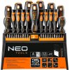 NEO TOOLS sada skrutkovačov + bitov PL+PH+PZ+TRX, 37-dielna v stojane 04-210