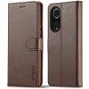 Peňaženkové kožené puzdro LC.IMEEKE na Huawei Nova 9 - Coffee