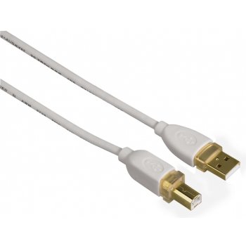 Hama 78463 USB Connecting Cable, A-Plug - B-Plug, 3m, white