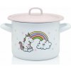 Hrnec Metalac Smaltovaný hrnec s poklicí Jednorožec, 14 cm, 1,5 l (D2-14-3350)