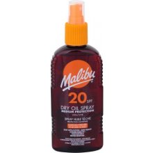 Malibu Dry Oil Spray SPF20 vodeodolný sprej na opaľovanie 200 ml