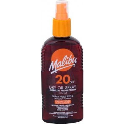 Malibu Dry Oil Spray SPF20 vodeodolný sprej na opaľovanie 200 ml