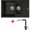 Set Sinks Amanda 780.1 Metalblack + Mix 3 P GR