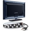 Solight LED pásek pro TV, 100cm, USB, vypínač, studená bílá