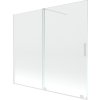 Mexen Velar, 2-krídlová posuvná vaňová zástena 180 x 150 cm, 8mm číre sklo, biely profil, 896-180-000-01-20