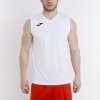 Joma Tréningové tričko T SHIRT BASIC WHITE SLEEVELESS