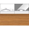 Prechodové lišty A03 - SAMOLEPIACE šírka 3 x výška 0,5 x dĺžka 93 cm - hikora