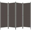 vidaXL 4-dielna priečka do izby antracit 200x180 cm