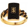 iZlato Forever Monaco Chain ring Classic Pavé lock IZ30806