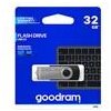 Goodram USB flash disk, USB 2.0, 32GB, UTS2, čierny, UTS2-0320K0R11, USB A, s otočnou krytkou