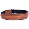 COLLAR Soft kožený obojok brown-black M