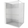 MEXEN/S - Kioto+ Sprchová zástena WALK-IN s poličkou a držiakom uterákov 70 x 200, transparent/dekor, nikel kartáčovaná 800-070-121-97-35