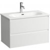 Kúpeľňová skrinka s umývadlom Laufen Lua 80x52,5x45,5 cm biela lesk H8600872611041