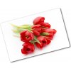 Doska na krájanie tvrdená Červené tulipány 80x52 cm
