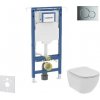 Geberit Duofix - Set predstenovej inštalácie, klozetu a dosky Ideal Standard Tesi, tlačidla Sigma01, Rimless, SoftClose, lesklý chróm SANI11CD1102