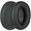 Náhradné Náušníky pre Anker Soundcore Life Q20, Pamäťová pena + PU Koža, Čierne, 1 pár