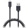 Kábel Connect IT CI-682 Lightning - USB spirálový flexibilní, 1,2m, černý