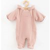 NEW BABY Zimná dojčenská kombinéza s kapucňou New Baby Frosty pink Veľ. 80