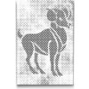 Vymalujsisam.sk Bodkovanie - Znamenie zverokruhu – Baran Farba: Červená, Veľkosť: 20x30cm, Rám: Na kartónovej doske