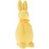 Veľkonočná dekorácia zajac Johny s mašľou, žltá, 21 x 22 x 65 cm