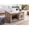 Bighome - IRON Konferenčný stôl Mango 90x90x45 biely lakovaný