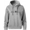 Ekg futbal loptu - Oversized mikina dámská Moon - kratšia + širšia - XL ( Tmavosivý melír )