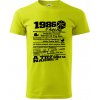 1986 v kocke tričko Limetková